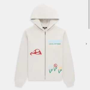 Madhappy Mushroom Fleece Pocketless Zip up Hoodie